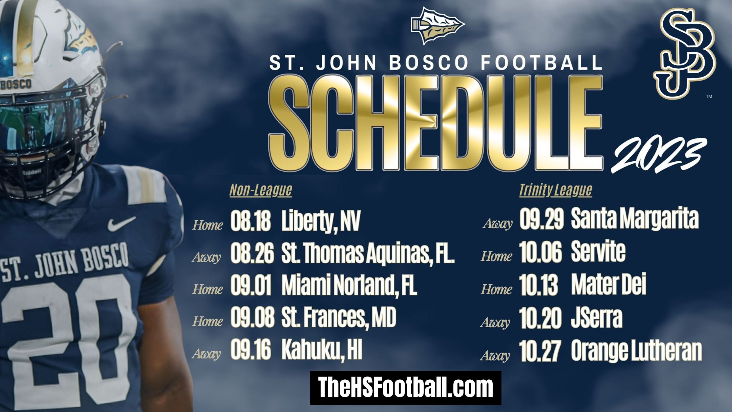 St. John Bosco 2023 schedule features games with St. Frances Academy, St. Thomas Aquinas